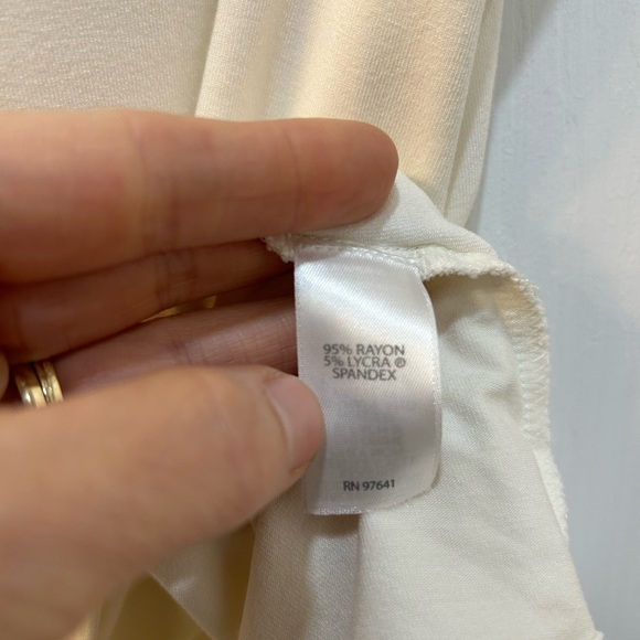 J. Jill Wearever Collection Square Boat Neck Drape Sleeve Cream Casual Size M - Picture 7 of 8